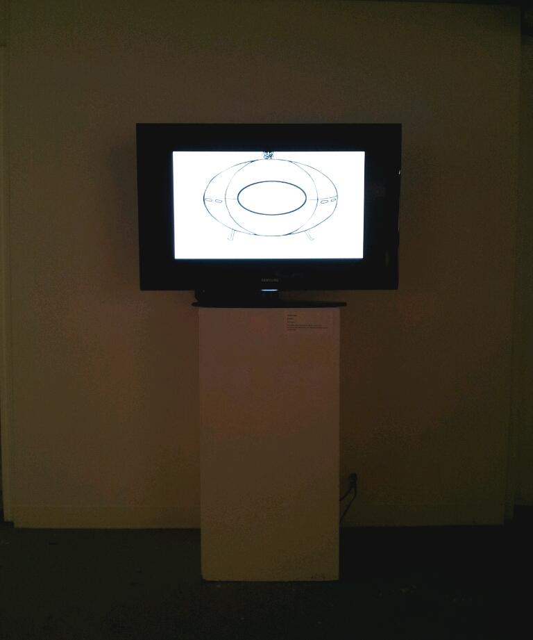 different meanings to each animation. Figure 5 Work Gallery Furthermore, I displayed my piece in the Work gallery in Ann Arbor using a flat TV screen and DVD player.