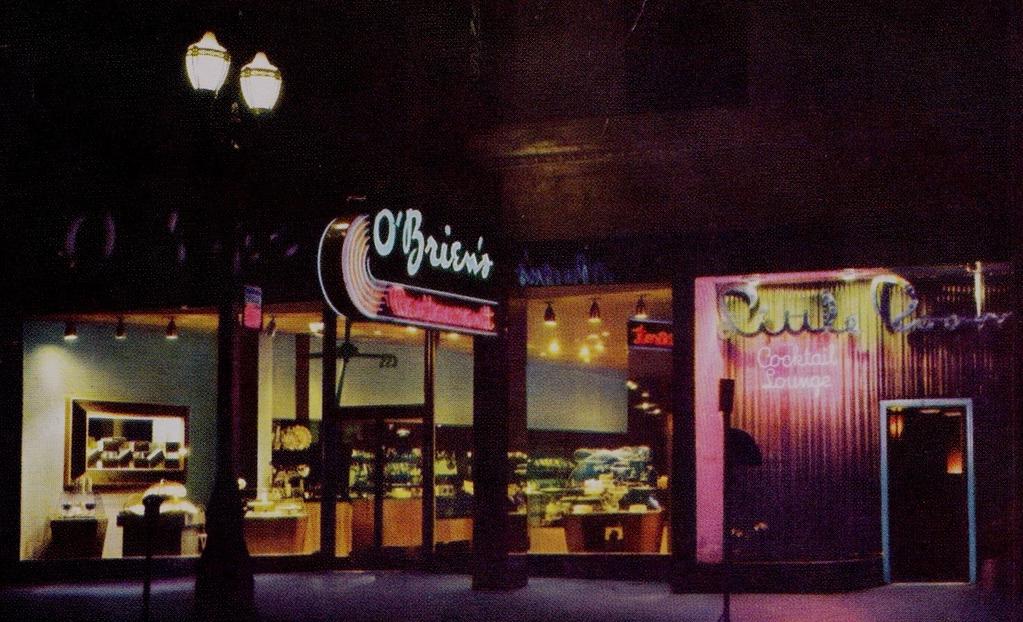[61] Obrien s Candy Store, c 1948 - As San Jose grew, so did the O Brien s enterprise. By 1948, O Brien s was marketing itself as San Jose s Foremost Restaurant.
