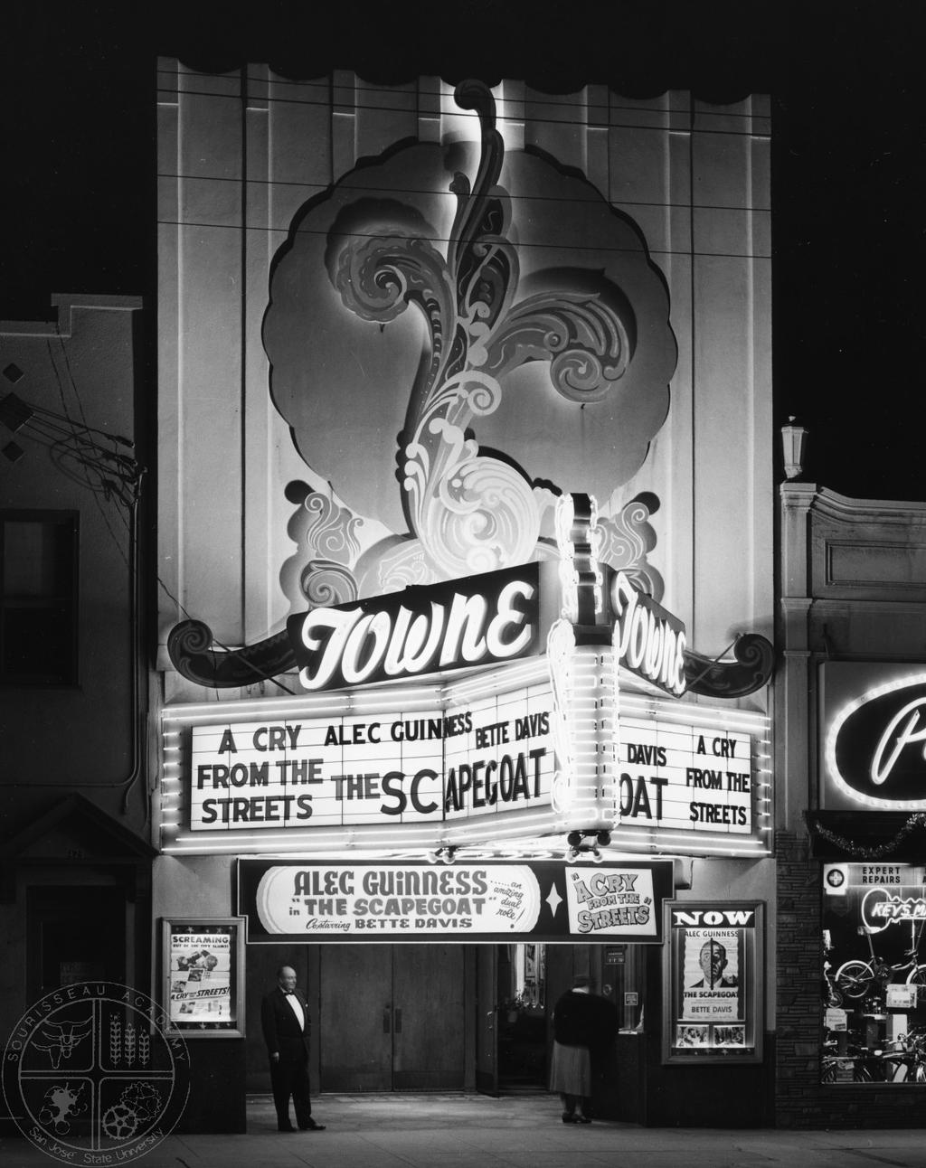 [64] The Towne Theatre, c1959 - The Towne Theatre began its days as the Hester Theatre (1925) San Jose's first neighborhood theater.