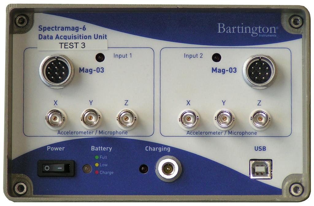Figure 3: Spectramag-6 front panel. 2.2. Controls and Connectors All the controls and connectors of the unit are on the front panel as shown in Figure 3.