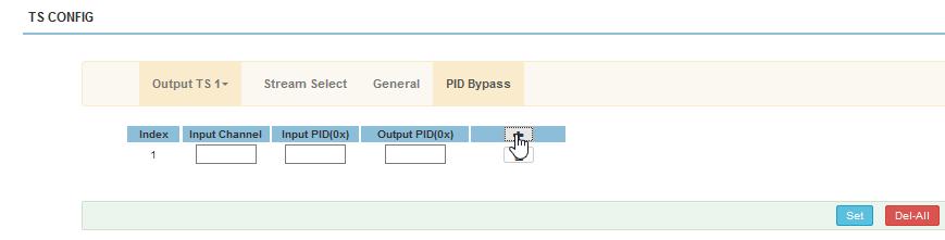PID bypass can be used if some selective particular Input PID need to be passed to the QAM channel.