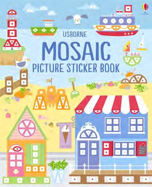 Mosaic Picture Sticker Book Usborne Learn how to create a range of different pictures and scenes using only simple, geometrically shaped stickers.