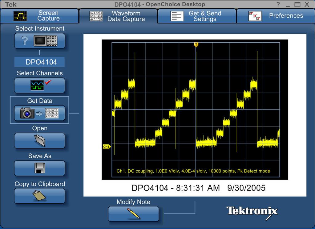 The Performance and Feature Set You Expect The DPO4000 Series digital phosphor oscilloscopes (DPO) deliver the performance you need to visualize even your most demanding signals.
