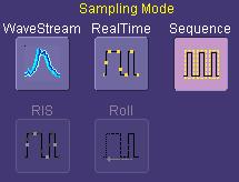 OPERATOR S MANUAL 2. In the Sampling Mode area, select Sequence Mode. Touch the Sequence tab (now showing next to the Timebase tab). 3.