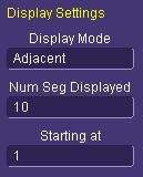 If you have acquired more segments than you can display at one time, you can choose which segment at which to start the display. 5.
