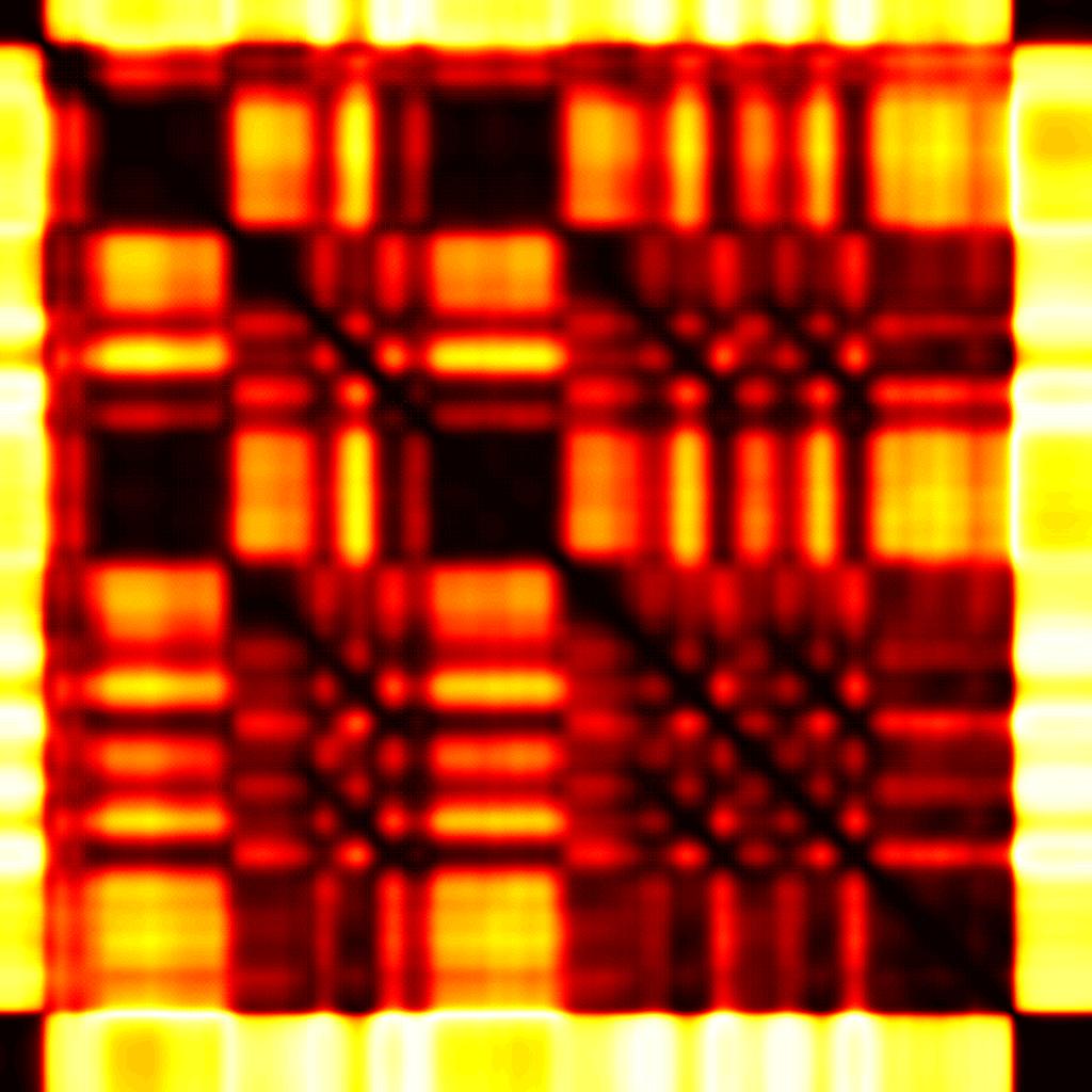 2 Figure 3: Left: Self-distance matrix of a piece with tempo variations. Right: Path-enhanced version. Darker pixels denote lower distances.