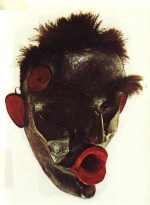 Fig. 17. The Dzonokwa mask, discovered by Lèvi-Strauss starting out from the Swaihwé mask. which is not shared by B.
