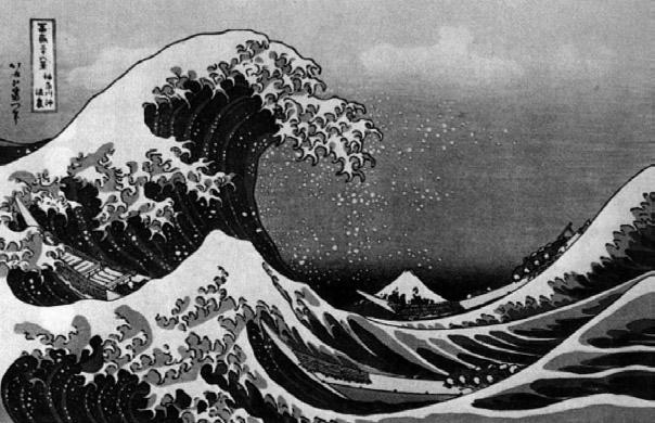 Fig. 31. Mount Fujiyama, by Hokusai changes because of the separation, we will have a sum, not a configuration. But it is rare to hear of any sums in the world of Gestalt psychology.