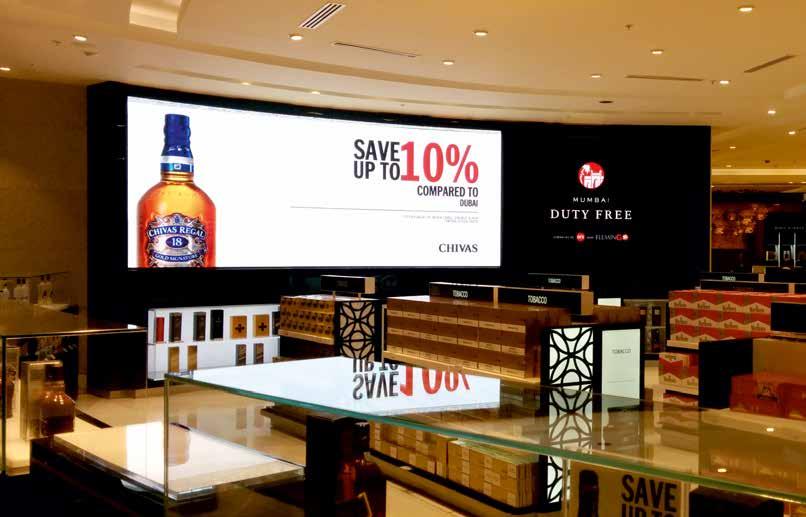 CONCAVE LED DISPLAYS Application: Concave indoor LED display in duty free area boost the latest offers and promotions.