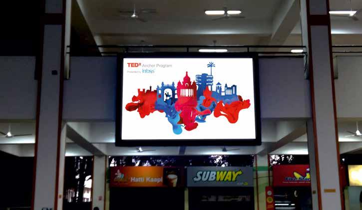 Xtreme Media installed indoor LED display on the campus on Infosys in Bangalore.