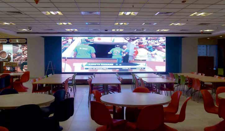 PayPal have a huge cafeteria in the vicinity, taking a step ahead management decided to install a LED display in the