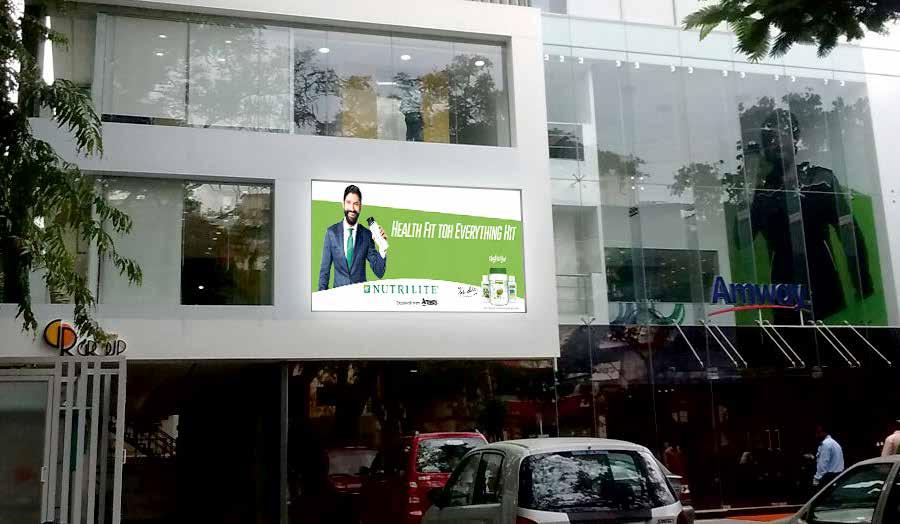 We provided outdoor LED display to leading wellness brand Amway located in Bangalore.