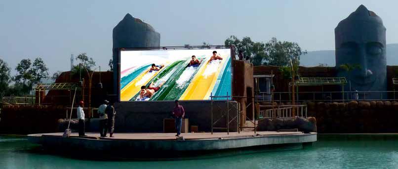 Asia's 3rd largest water park situated in Lonavala, Maharashtra, installed a huge LED display in the park with