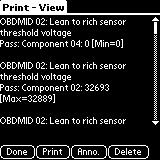 Monitor Tests Monitor Tests, when viewed with the Print module, look like the following: Screen 33: Print Module - Monitor Tests When