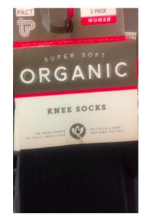 Whole Foods' Organic Knee Socks? This is no joke. Seriously. They were right there in the organic sock department.