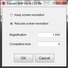 map (BMP) file can be converted to CSV format