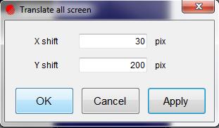 Software package 4.2.2.13 Translate all screen The position of the image displayed on the LCOS panel can be changed.