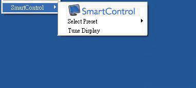 3. Image Optimization DDC/CI, only the Help and Options tabs are available. preset. Factory Preset can also be called from the drop down menu. Tune Display - Opens the SmartControl Lite control panel.