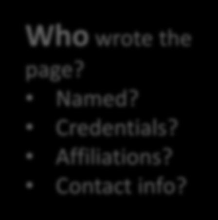 Who wrote the page? Named? Credentials? Affiliations? Contact info? Environmental Racism in Canada?