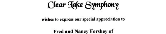 Please support our sponsors of the Symphony.