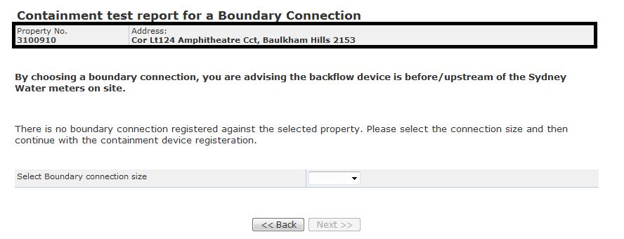 Enter the property number 3. If you tested a device on a boundary connection, then select boundary connection 4.