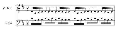 Seabolt 31 The continuance of the A-major chord denotes a harmonic movement back to D major.