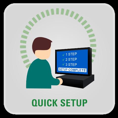 DVR Quick Setup Wizard Quickly and Easily setup the DVR s Date/Time, Recording, Network and Quick setup.