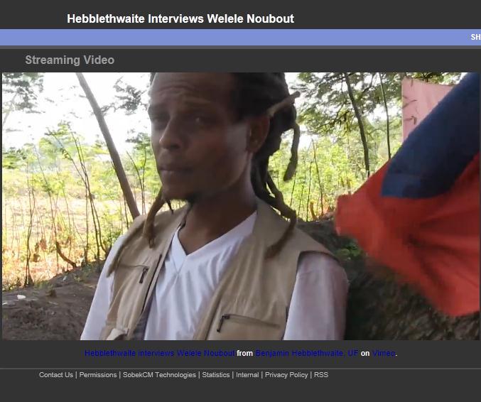 Benjamin Hebblethwaite interviews Welele Noubout At Lakou Souvnans, Gonaïves, Haiti, March 31, 2013 Edited by Benjamin Hebblethwaite Transcribed and translated by Rose-Laure Jean Joseph, Megan