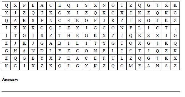 Island of the Blue Dolphins Page 15 of 43 Bonus Eliminate the following letters from the puzzle to reveal the secret message which was