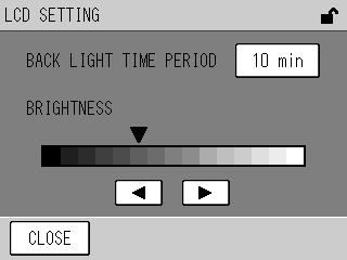 [SAVE]: Displays a message of saving data (Fig. 80 on page 64). [O 3 LAMP]: Displays the O 3 LAMP screen (Fig. 79 on page 63). 6.6.1 LCD setting Press the [LCD SETTING] button on the MENU/SYSTEM screen.