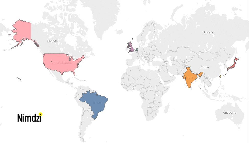 Locations of Netflix global offices around the globe. Localization work for Netflix is generally managed of one of these two offices.