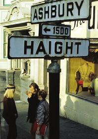 Display the picture of the corner of Haight and Ashbury Streets and discuss briefly: What do people mean when they refer to Haight- Ashbury? Where are Haight and Ashbury located?