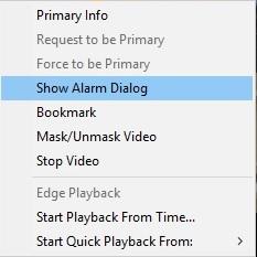 In the Main window, select the video display location that contains the recorded segment that you want to play back. 2. Click the Forward button.