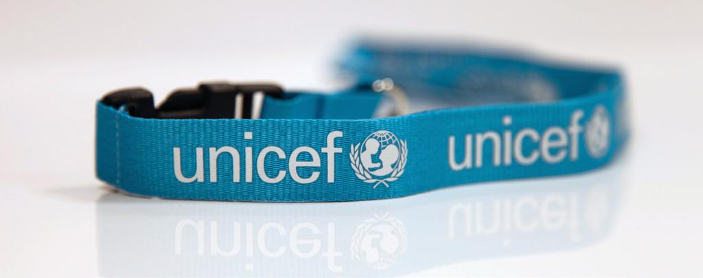 Fund for UNICEF logo on is too small for the logo to be legible and meet the