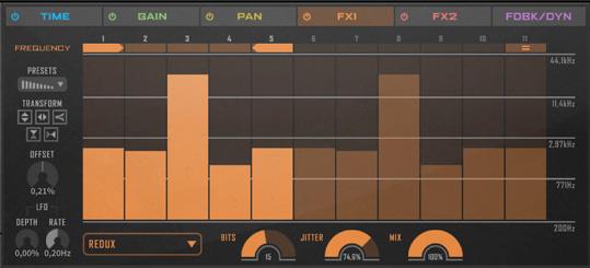 Interface: FX / FX Editor Offset LFO Effects 3 FX / FX FX and FX each allow modulation of a user-selectable effect.
