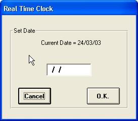 Set Time and Date The time or date of the Data Logger may be set via the "Setup