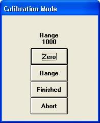 A typical screen is shown below: - Calibration When this function is selected, an addition