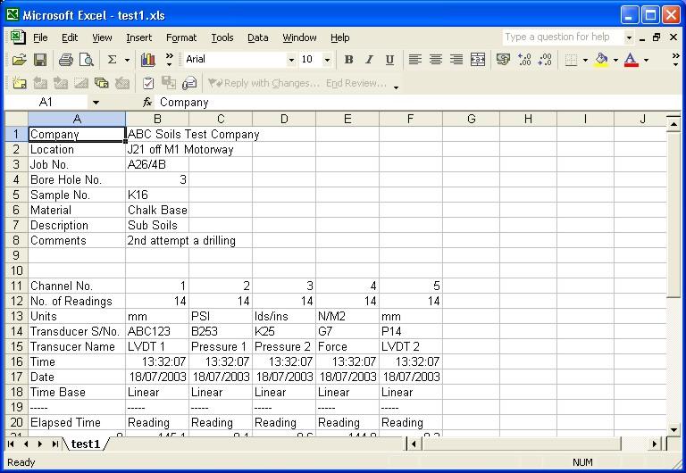 Secondly, to select the "Standard Excel" which puts the data into a Microsoft spread sheet in a similar