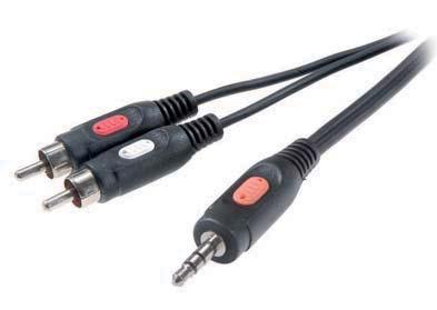 AUDIO RCA/RCA 5/09-N EDP-No. 41030 ctn qty. 5 / 1.5m 5/38-N EDP-No. 41031 ctn qty. 5 / 2.5m RCA Connection 2 x RCA plug <-> plug 3.5 mm - For connection of equipment with 3.