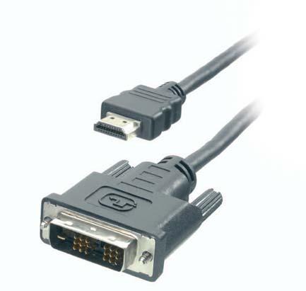 0m HDMI / DVI connection HDMI connector <-> DVI plug - For the connection of high resolution video equipment - High quality, double