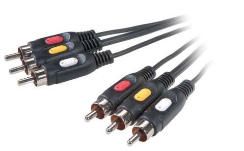 0m RCA video connection RCA plug <-> RCA plug - For picture transfer between two equipments with RCA sockets - Gold-plated contacts 9/148 G-N EDP-No. 42027 ctn qty. 5 / 2.