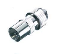 10 / 1 piece Metal coax socket -> Coax cable 4.5 to 7.5 mm 8/46-N EDP-No. 43012 ctn qty.