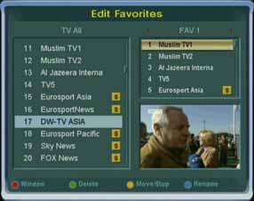 Press the blue Options-Button to rename the selected channel. Select channel and press the OK-Button to activate it. 6.