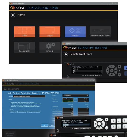 system settings and control configurations before and during live presentations.