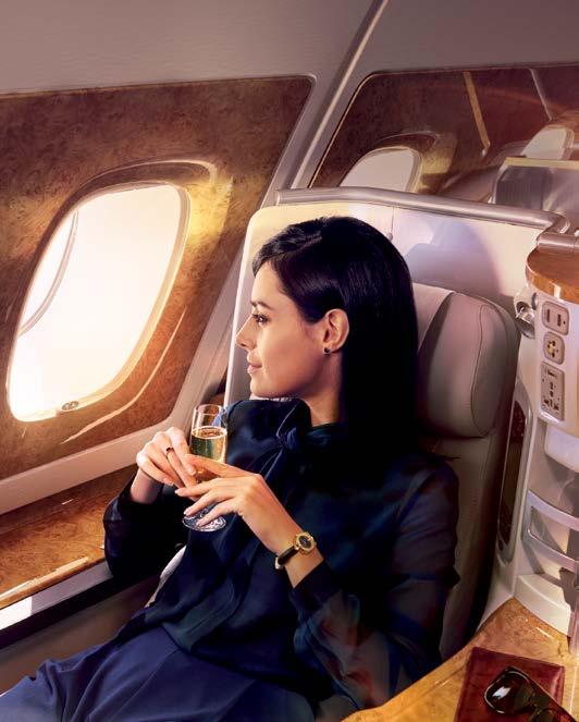 YOU VE ARRIVED the moment you board EMIRATES BUSINESS Unwind in the perfect living space, enjoy gourmet cuisine and up to 2,500 entertainment channels, or take a stroll to the onboard bar.
