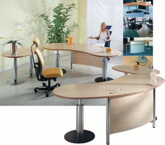 8 system 2 System 2 expands the System 1 by larger table tops Protection with E-Eyes - elegant cable access in table-top material.