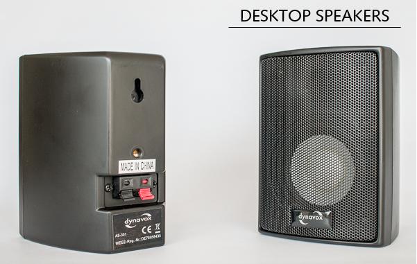 A pair of high-quality desktop speakers are included with the package.