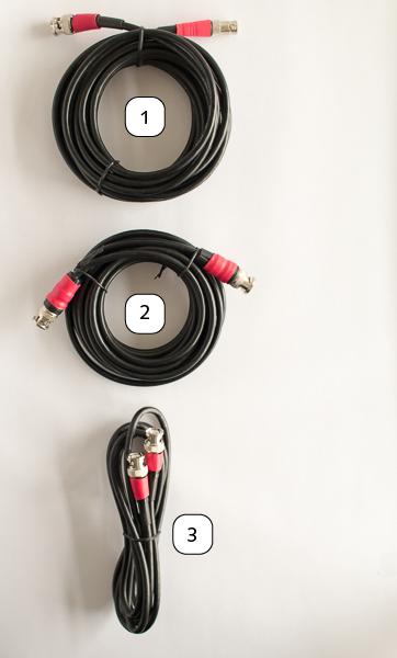 Cables 1-6 are interchangeable, as long the same length/colour is always used for the left (white) and right (red) channels.
