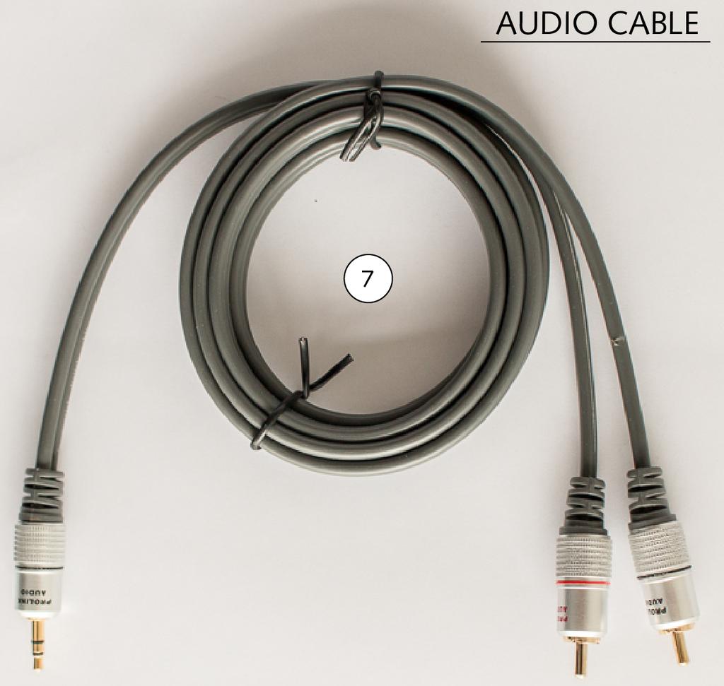 Cable 7 connects conventional analogue audio sources to the Analogue to Digital