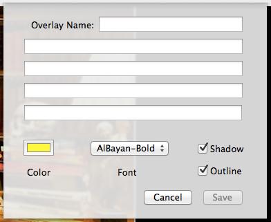 Delete Overlay will delete selected custom overlay.